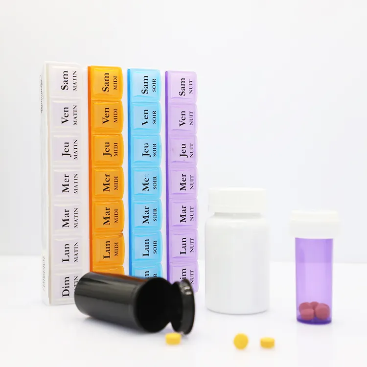 Pengatur pil besar bulanan 7 hari wadah pil kasus Vitamin mingguan 4 minggu kotak pil pengatur obat Harian 3 hari Werainbow