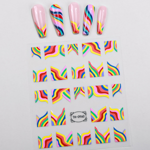 Suministros para uñas Summer Nail Art Stickers Manicure 3D Flower Leaf Nail Sticker - Product Image 5