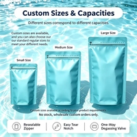 Sachet refermable en plastique alimentaire à fermeture éclair, facile à déchirer, avec ligne de guidage transparente et fond robuste pour fruits secs, lait et aliments pour animaux de compagnie