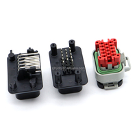 776273-1 OEM Connecteur Noir Étanche Mâle/Femelle 14 Broches pour Adaptateur Automobile, Faisceau de Câblage de Remplacement 776262-1/776261-1 PA66 PBT Laiton