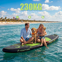 Planche à pagaie gonflable TIDETREK 350 cm, sub-board personnalisé, planche à pagaie souple de haute qualité avec siège de kayak, planche à pagaie ISUP