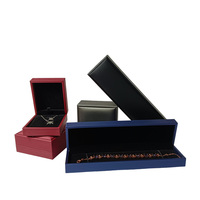 Impression numérique en gros emballage haut de gamme de colliers bagues boîte à bijoux personnalisée en cuir Pu avec velours