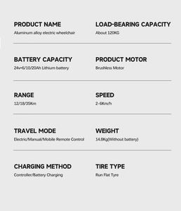 Fauteuils roulants électriques auto-équilibrés, matériel médical, avec capacité de montée d'escaliers, freinage immédiat, tourisme, petits fauteuils roulants électriques - Product Image 5