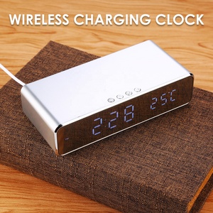 2020 Thiết Kế Mới Biểu Tượng Tùy Chỉnh 5W/10W Bộ Sạc Không Dây Với Đồng Hồ Báo Thức Kỹ Thuật Số LED - Product Image 6