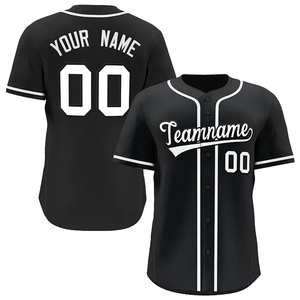 Jersey de béisbol de poliéster 100% personalizable, ropa deportiva transpirable con botones y conjuntos duraderos - Product Image 6