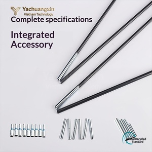 Tente de voyage pliable multi-sections en fibre de verre avec moustiquaire, cadre de support en fibre de verre sans alcali, poteau pliant pour tente - Product Image 3