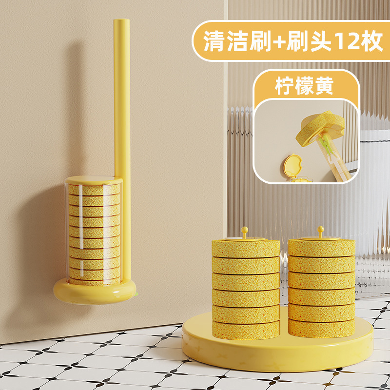 Yellow [Handle 1, Base 1] Replacement Head 2 Packs (12 pieces)