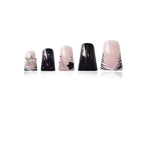 Bec de canard de luxe presse sur les <span class=keywords><strong>ongles</strong></span> produits de beauté charme 3D Stear noir zèbre <span class=keywords><strong>faux</strong></span> <span class=keywords><strong>ongles</strong></span> en gros 24 pièces réutilisables presse sur les <span class=keywords><strong>ongles</strong></span> - Product Image 5