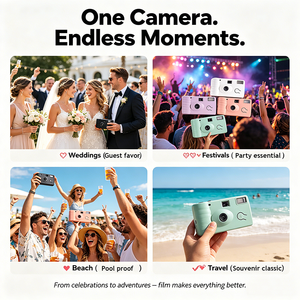 Appareil photo jetable 35 mm avec flash, pré-encarté, à usage unique, vente en gros, logo personnalisé pour mariages, fêtes, événements, cadeaux, OEM ODM - Product Image 5