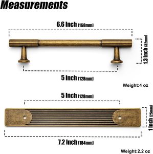 Goo-ki 2 paket Modern çinko alaşım dayanıklı dolap çekme donanım 5 ''(128mm) delik merkezi mobilya oturma odası için kolları ve kolları - Product Image 2