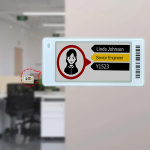 Badge de Travail Numérique Électronique pour Employé, Affichage E-Ink Sans Batterie, Plaque Nominative NFC, Étiquette Nominative Électronique ESL avec Application Android - Product Image 1