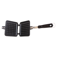 Moule à gaufres carré antiadhésif à grille unique pour cuisinière à gaz, idéal pour le petit-déjeuner à la maison, 35x14cm