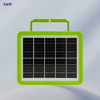 Lampe de travail solaire portable avec batterie, kit d'éclairage solaire avec batterie 4800mAh, charge mobile