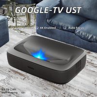 Projecteur de cinéma maison laser triple couleur UST 1080P Google-TV officiel 2G+32G 1200 ANSI Lumens Mise au point automatique Intelligent pour
