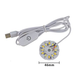 Lampu buku meja LED USB 1.5M, lampu dengan 3 warna 3W 10W saklar sentuh dapat diredupkan ukuran Mini untuk kamar tidur membaca atau lampu malam - Product Image 6