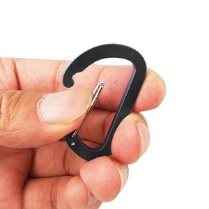 Custom Logo Mini Aluminum Carabiner <b>Clip</b> D Shaped Key Holder Spring Snap <b>Hook</b> for Outdoor Event Giveaways - Product Image 2