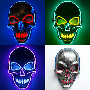 Transfrontalier pour <span class=keywords><strong>Amazon</strong></span> <span class=keywords><strong>LED</strong></span> crâne <span class=keywords><strong>masque</strong></span> lumière froide lueur Halloween fête <span class=keywords><strong>masque</strong></span> personnalisé 20.22 millions saint Festival horreur plastique - Product Image 2