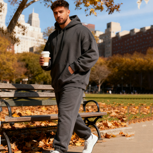 TKAN374 Venta al por mayor 500gsm Unisex Sudadera con capucha Custom Streetwear Oversized Fleece Drop Shoulder 100% Algodón French Terry Hoodie Hombre - Product Image 2