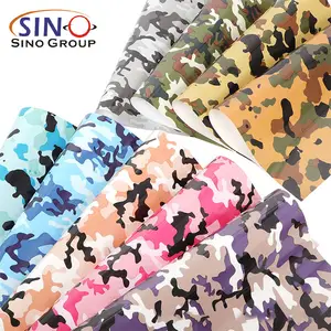 0.5x25M Camouflage Colorful Vinyl Sheets Rolls Assorted HTV Bundle Permanent Adhesive Transfer Vinyl DIY