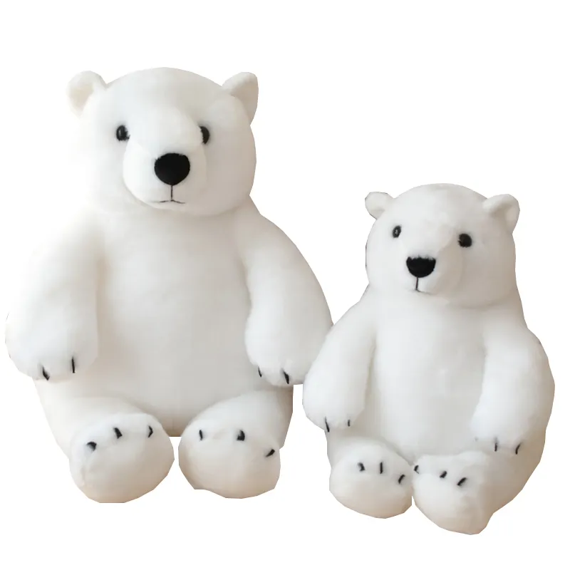 Fornitore di peluche all'ingrosso peluche personalizzati regali per bambini farciti simpatico orsetto polare peluche