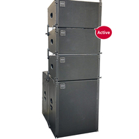 Sistem Suara Amplifier DSP 500W Desain Baru untuk Konser Luar Ruangan, Panggung Gereja, Speaker Line Array Aktif Profesional 10 Inch