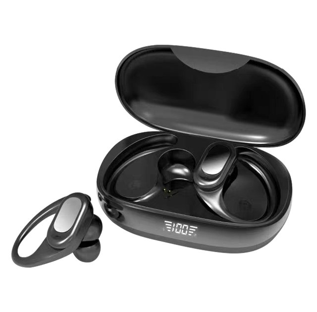 OWS Open Ear TWS Wireless Earbuds 6.0 Ear Hook Sports Headphones with LED Digital Display, HiFi Stereo Earphone