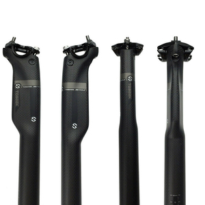 TOSEEK-tija de sillín de bicicleta ultraligera, fibra de <span class=keywords><strong>carbono</strong></span> 3K, mate brillante, 27,2/30,8/31,6mm, 31,8/34,9mm - Product Image 2