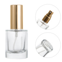 Flacon de parfum cylindrique en verre épais de 10 ml avec logo personnalisé de luxe, pulvérisateur à pompe, impression à l'écran