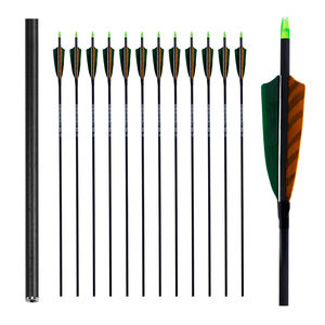 Flèches en carbone pour la <span class=keywords><strong>chasse</strong></span> ID 6.2mm flèche arbre avec 4 pouces dinde caractéristique <span class=keywords><strong>arc</strong></span> classique <span class=keywords><strong>arc</strong></span> à poulies en gros - Product Image 1