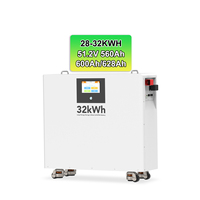 Batterie domestique LiFePO4 51,2 V 18 kWh 20 kWh 30 kWh 32 kWh 50 kWh 60 kWh Panneaux solaires Batterie au lithium WiFi Bluetooth Écran tactile