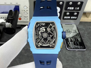 Reloj Mecánico Automático de Lujo para Hombre, Modelo 3503, de Fibra de Carbono Azul, con Tourbillon Esqueletizado, el Más Vendido del 2026 - Product Image 5