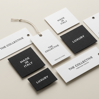 Etiquetas Colgantes Personalizadas de Lujo para Ropa, Impermeables y Holográficas, con Estampado en Lámina Dorada, Etiquetas de Cartón Premium para Prendas de Vestir