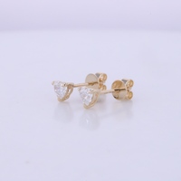 Bijoux fantaisie femmes boucles d'oreilles 10k 14k or massif coeur coupe DEF VS HPHT lâche laboratoire diamant boucles d'oreilles