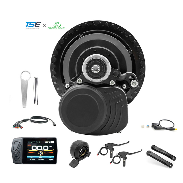 GreenPedel TSDZ2B MID Motor Center Drive Motor Electric Bike Kit 36v 250w 350w Electric Motor Kit Bicycle with LCD Display