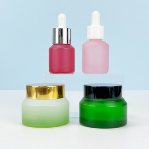 Customized Design Essential Oil <b>Bottles</b> High-end Cosmetic Packaging 15ml 30ml Matte pink Glass <b>Dropper</b> <b>Bottle</b> with Aluminum Cap - Product Image 2