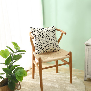 Black and White African Geometric Patterns Linen Pillowcase Modern <strong>Throw</strong> Pillow Covers <strong>for</strong> Sofa Couch <strong>Chair</strong> - Product Image 4