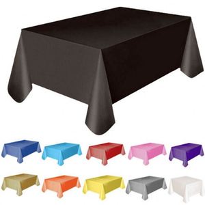 137 by 183CM Stylish Monochrome PEVA Tablecloth Disposable & Heavy Duty 137x183cm Size Party Accessory - Product Image 2