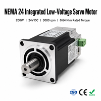 Moteur servo DC basse tension sans balais intégré 24V 200W 0.64N.m 3000 tr/min 60mm NEMA24 avec encodeur absolu 17 bits et driver intégré