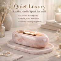Porte-bougie moderne en marbre, tour brûle-encens violette, support d'arôme, décoration intérieure pour salle à manger et chambre