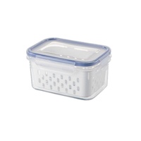 Cross-border plastic koelkast opbergbox, luchtdichte, rechthoekige voedselbewaarbak voor fruit