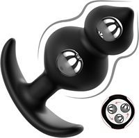 Plug anal en silicone lesté à porter à long terme avec 2 billes, perles anales pour joueur débutant, gode anal, jouets sexuels pour adultes