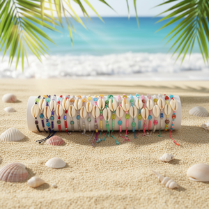 Braccialetto PULSERA-TUBO con Perline a Forma di Conchiglia Multicolore, Confezione da 2400 Pezzi, Gioielli alla Moda - Product Image 3