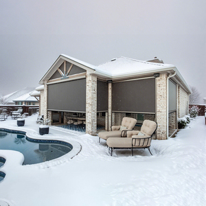 Điều khiển từ xa có thể thu vào mái hiên khung nhôm Polyester <span class=keywords><strong>Sail</strong></span> chống thấm nước chống UV Windproof tường gắn ngoài trời Patio Bìa - Product Image 3