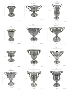 <span class=keywords><strong>Vase</strong></span> moderne de luxe haut de gamme en fer forgé, <span class=keywords><strong>gravé</strong></span>, écologique, résistant à la corrosion, fait main, argenté, durable, à large ouverture, pour le sol - Product Image 6