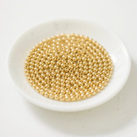 Perles en laiton plaqué or 14K/18K HP0309 en gros, perles rondes creuses polies pour la fabrication de bracelets, colliers et bijoux DIY