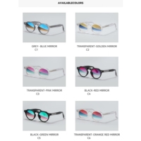 Lunettes de soleil ovales transparentes polarisées UV400 en film coloré, lunettes de soleil de créateur pour femmes, lunettes de soleil TR90 pour hommes, lunettes épaisses tendance