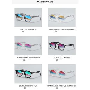 Lunettes de soleil ovales transparentes polarisées UV400 en film coloré, lunettes de soleil de créateur pour femmes, lunettes de soleil TR90 pour hommes, lunettes épaisses tendance - Product Image 5