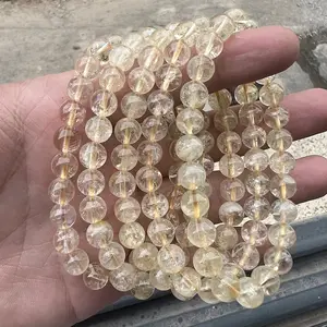Naturstein Quarz Kristall Perlen Armbänder 6mm 8mm Achat Perlen Handgemachte Hands chnur Edelstein Armbänder für Frauen und Männer