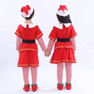 MS Classic Santa Claus and <b>Elf</b> <b>Costume</b> Kids Promotional Parent-Child Outfit for Christmas Decorations - Product Image 3