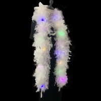 Nouveaux produits : Boas en plumes de Chandelle épaisses, lumineuses et blanches pour la décoration de sapins de Noël et les costumes d'Halloween